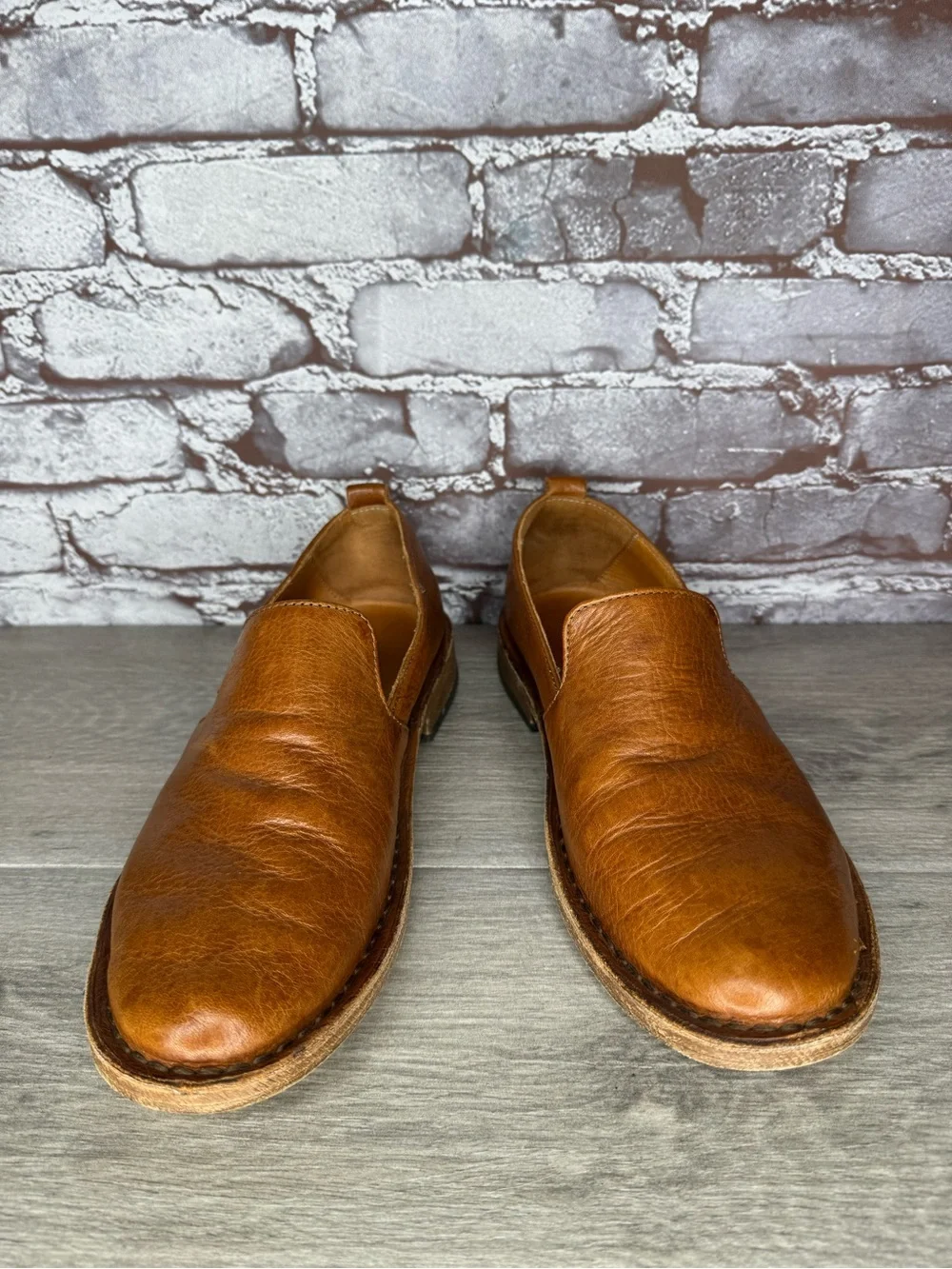 Astorflex Patnoflex Travel Loafer Brown Leather Slip On Shoes Men Sz 41EU/8M US